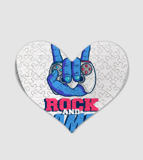Rock And Games model alb pe tricou