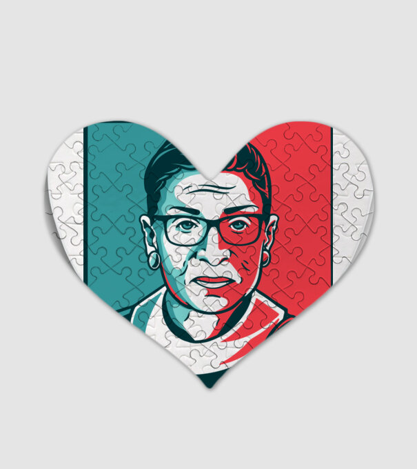 Ruth Bader Ginsburg model alb pe tricou