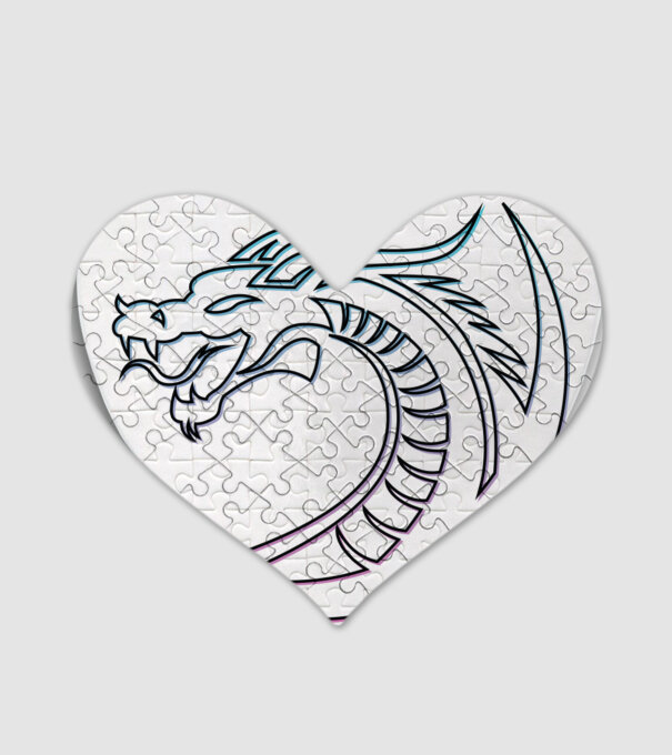 Dragon Tribal model alb pe tricou