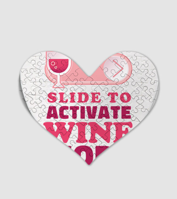 Slide To Activate Wine Mode model alb pe tricou