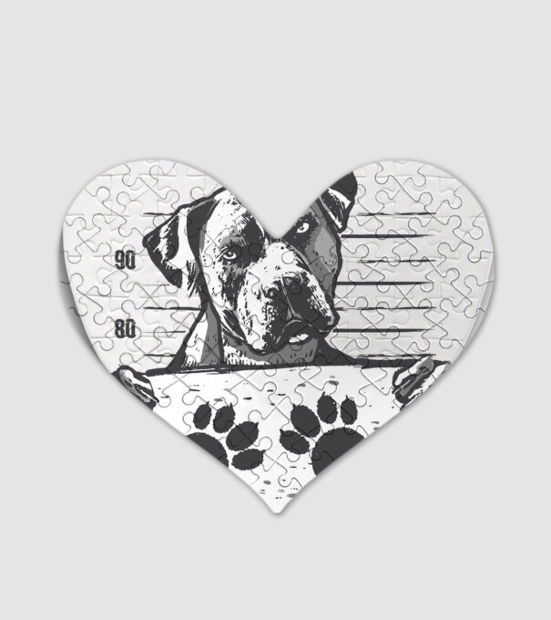 Staffordshire Terrier Închisoare model alb pe tricou