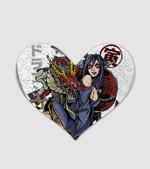 Dragon sexy Anime model alb pe tricou