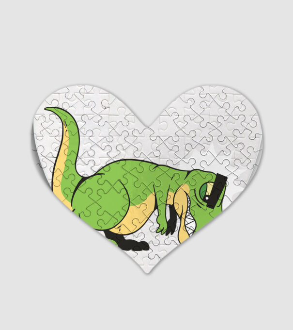 T-rex Push-up model alb pe tricou