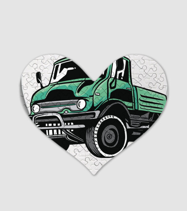 Camion model alb pe tricou