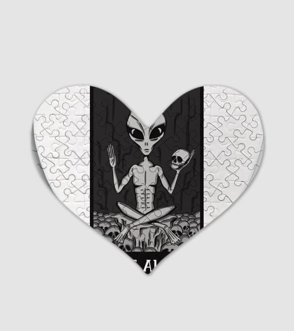 Extraterestru - Carte de tarot model alb pe tricou