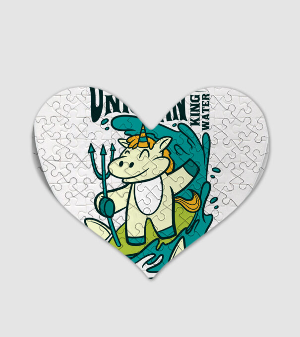 Unicorn regele apelor model alb pe tricou