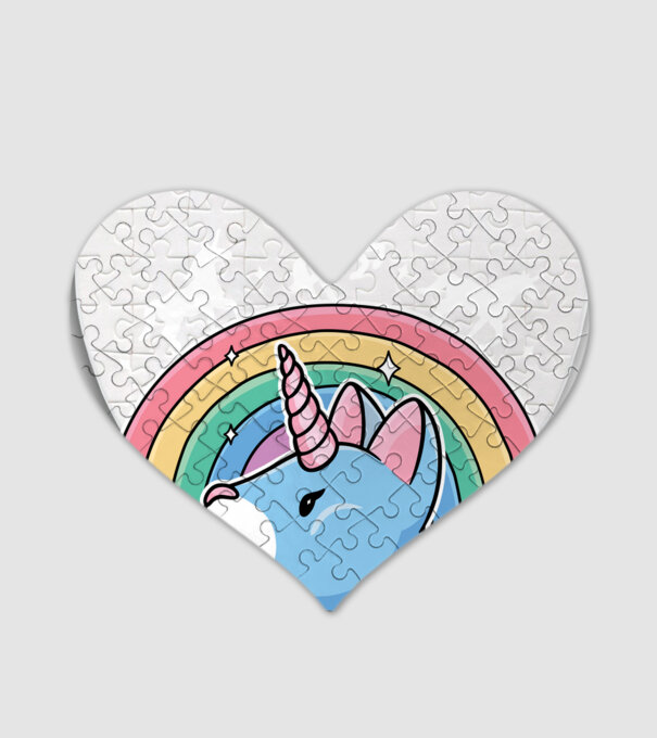 Pisică Unicorn model alb pe tricou