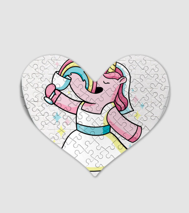 Unicorn Mireasă model alb pe tricou