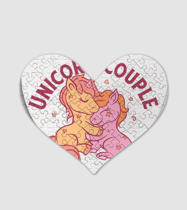 Pereche Unicorn model alb pe tricou