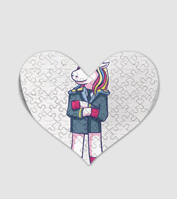Unicorn Pilot model alb pe tricou