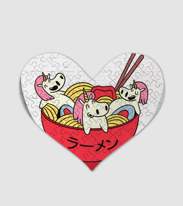 Unicorn Ramen model alb pe tricou