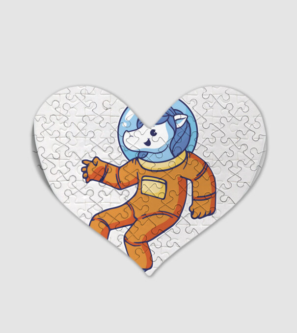 Unicorn Astronaut model alb pe tricou