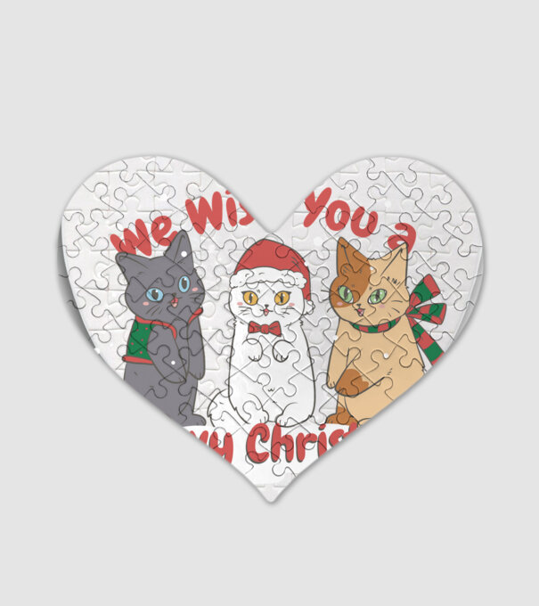 We wish You a Meowy Christmas model alb pe tricou