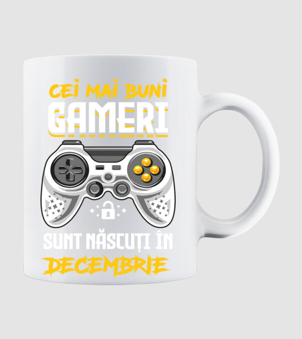 cei mai buni gameri sunt născuți în decembrie model alb pe tricou