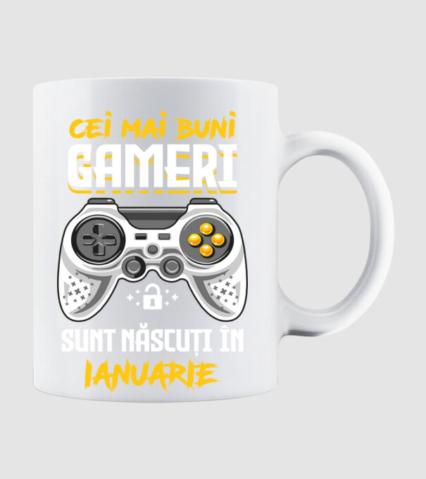 cei mai buni gameri sunt născuți în ianuarie model alb pe tricou