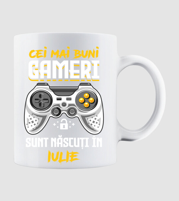 cei mai buni gameri sunt născuți în iulie model alb pe tricou