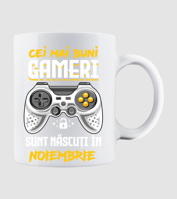 cei mai buni gameri sunt născuți în noiembrie model alb pe tricou