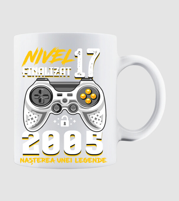 Nivel 17 finalizat. 2005 nașterea unei legende model alb pe tricou