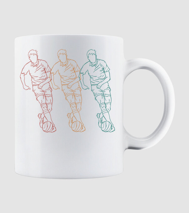 Fotbalist Retro model alb pe tricou