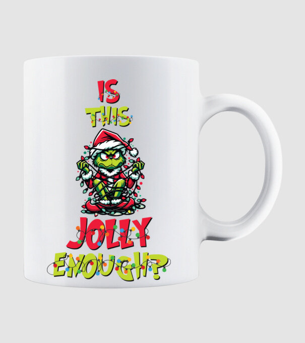 Is this jolly enough Grinch model alb pe tricou