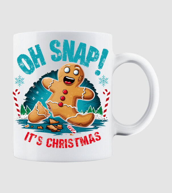 Oh snap! It's christmas Alb model alb pe tricou