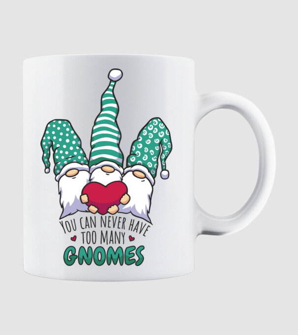 You can never have too many Gnomes model alb pe tricou