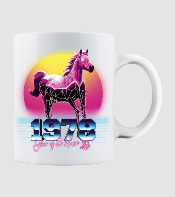 1978 Year of the Horse model alb pe tricou