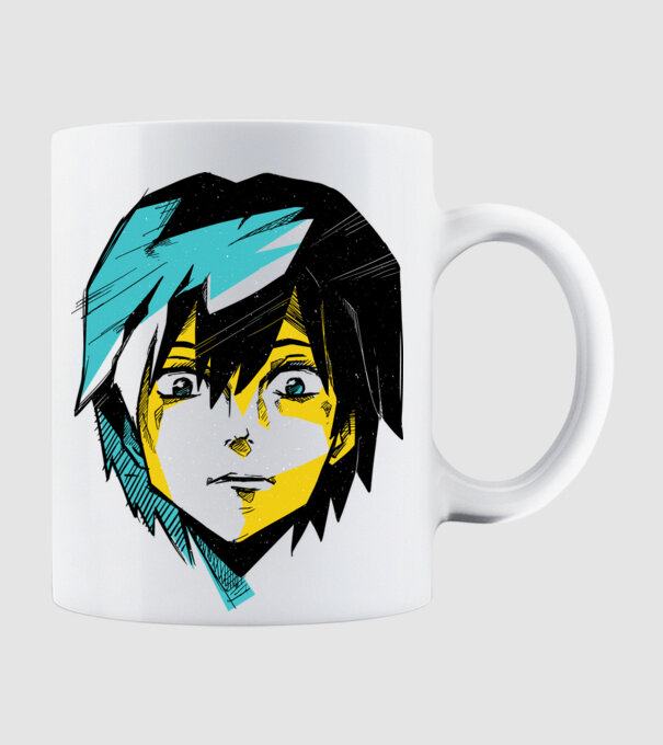 Cap Anime model alb pe tricou