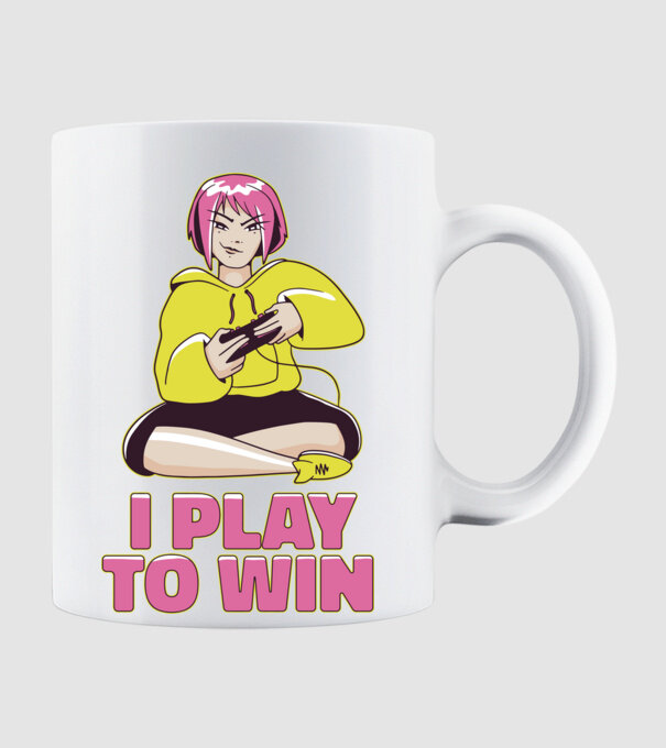 Anime fată Gamer model alb pe tricou