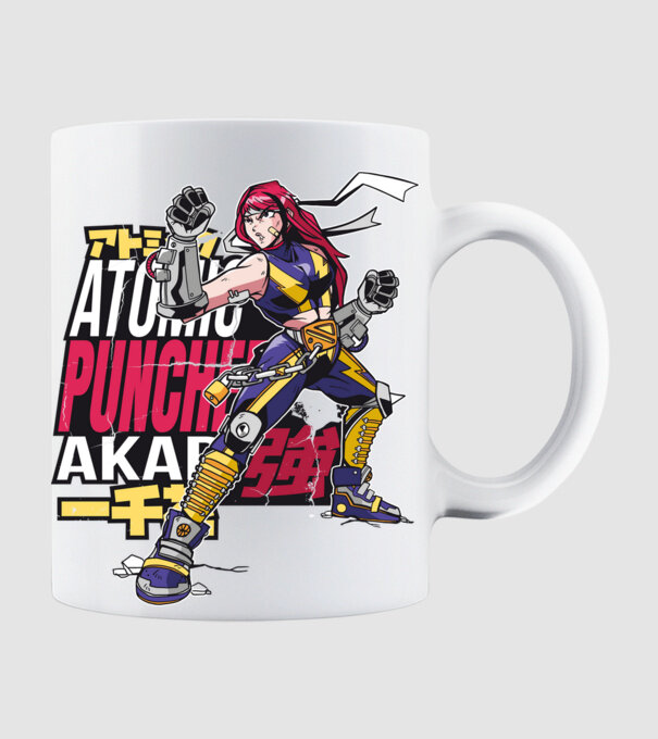 Anime fată Războinic model alb pe tricou