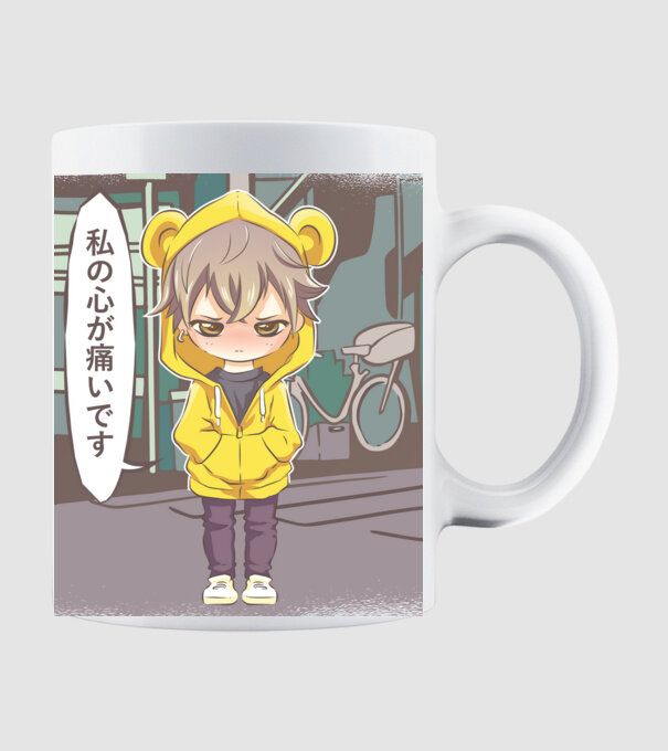 Anime Manga scenă model alb pe tricou