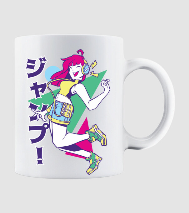 Anime fată retro model alb pe tricou