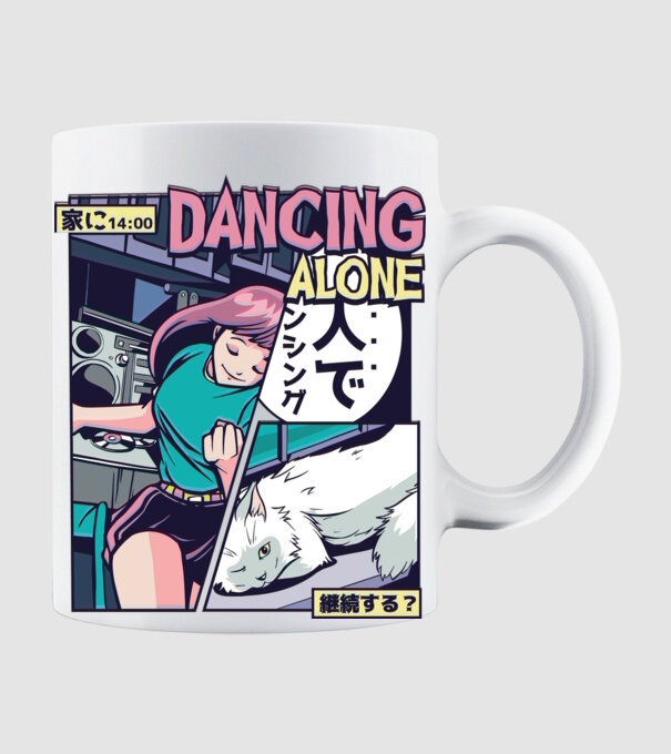 Anime Vaporwave benzi desenate model alb pe tricou