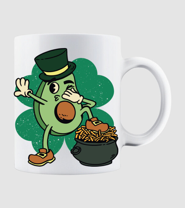 Avocado St. Patrick DAB model alb pe tricou
