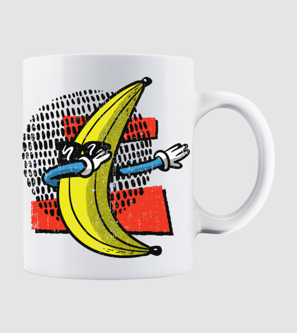 Banană DAB model alb pe tricou