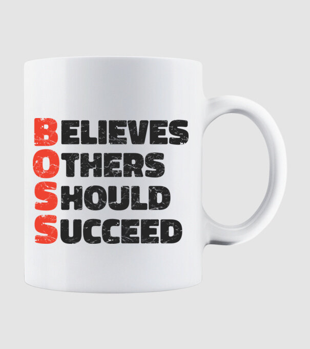 BOSS Șef model alb pe tricou