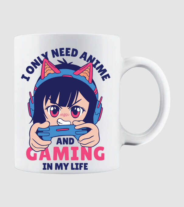 Am nevoie doar de Anime și Jocuri model alb pe tricou