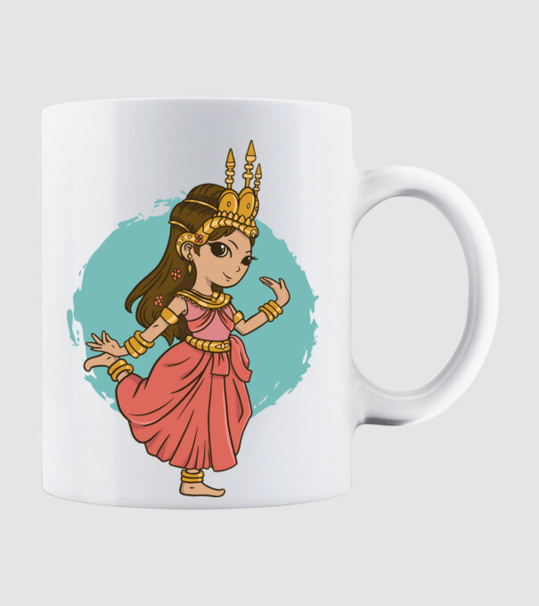 Prințesă drăguță model alb pe tricou
