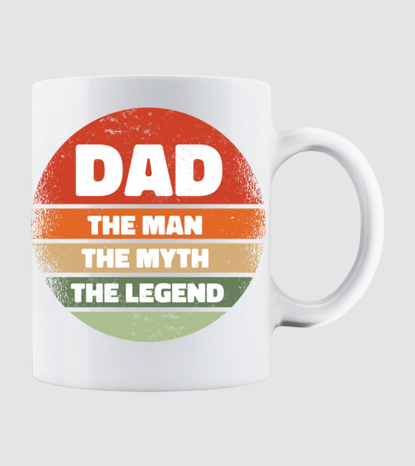 Dad The Man The Myth The Legend model alb pe tricou