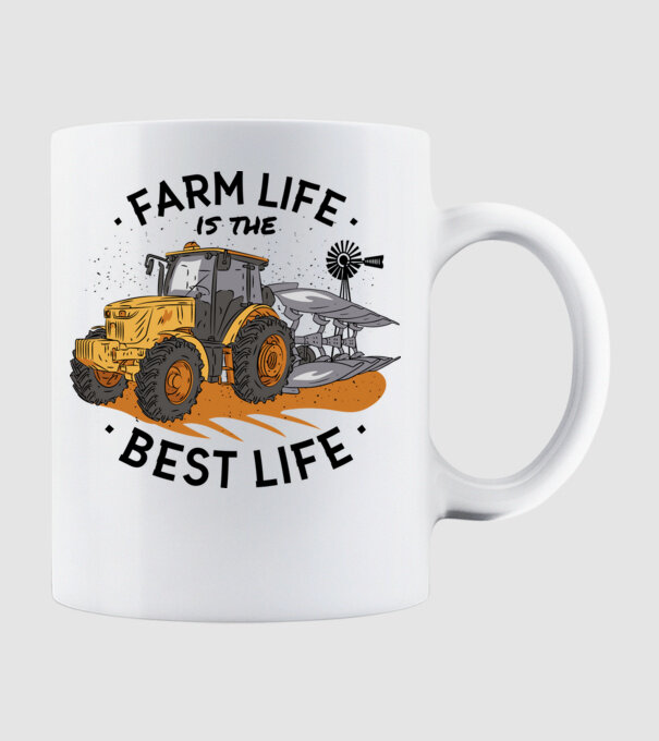 Farm Life is the Best Life Tractor model alb pe tricou