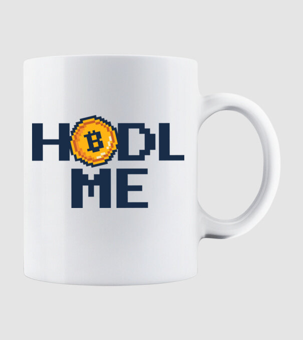 Hodl Me Bitcoin model alb pe tricou