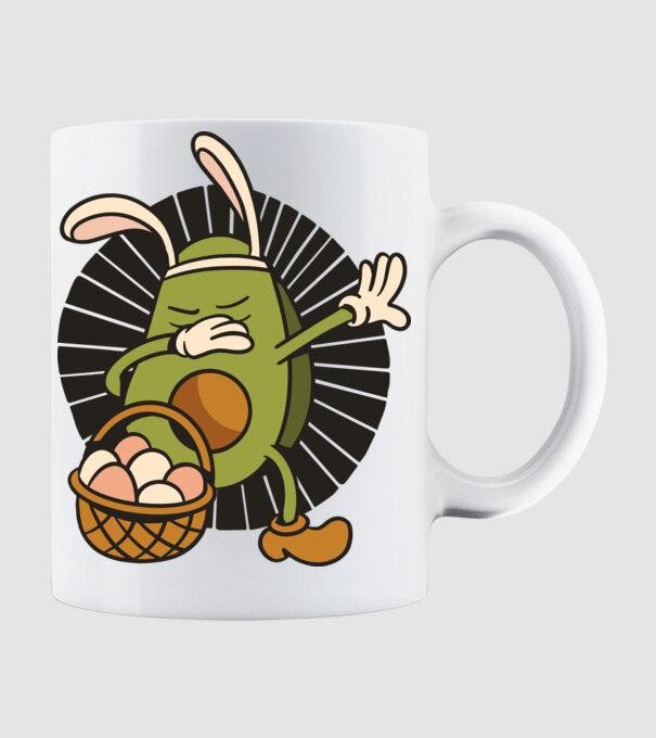 Avocado de Paște DAB model alb pe tricou