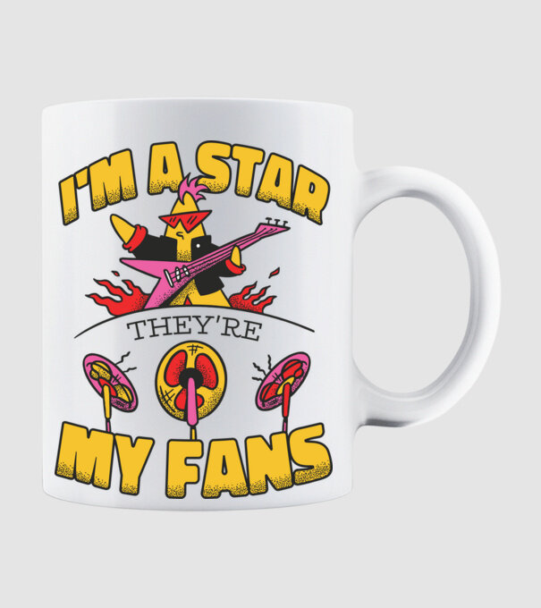 'I''m a Star, They''re my Fans' model alb pe tricou