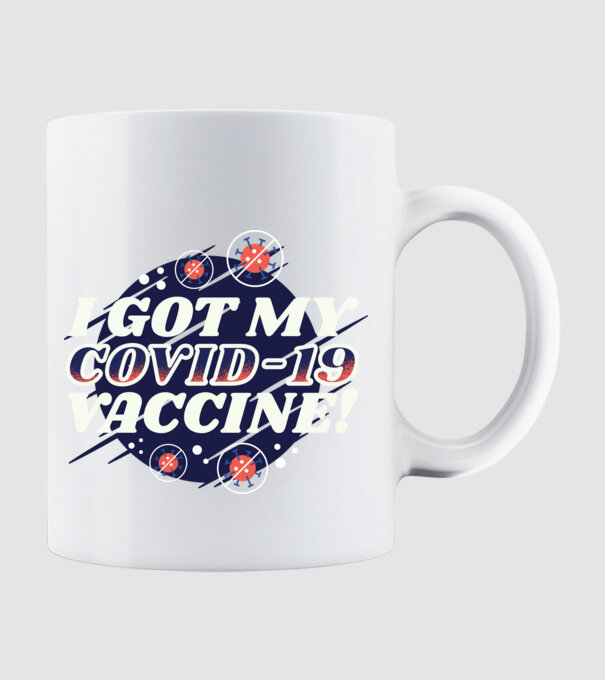 I got my Vaccine model alb pe tricou