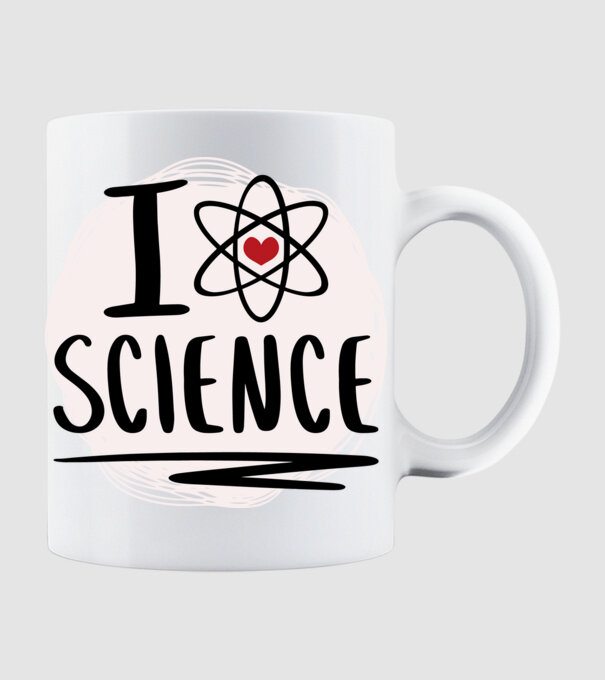 I Love Science știință model alb pe tricou