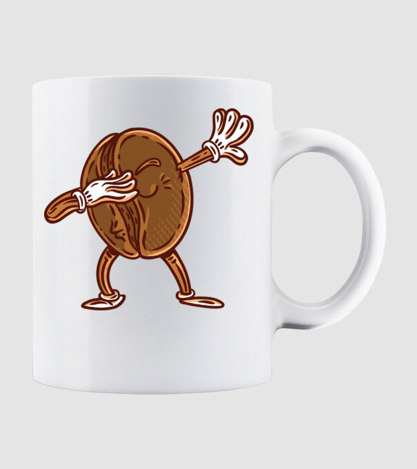 Cafea DAB model alb pe tricou