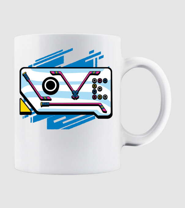 Love Hockey model alb pe tricou