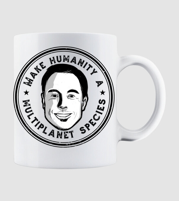 Make humanity a Multiplanet species Elon Musk model alb pe tricou