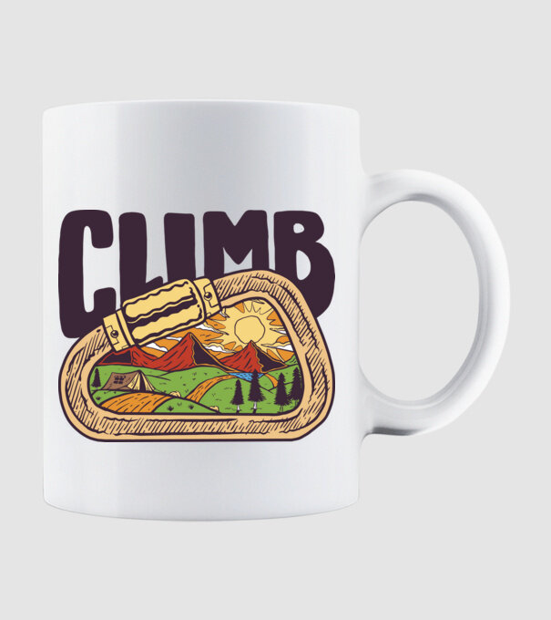 Carabină Alpinist model alb pe tricou