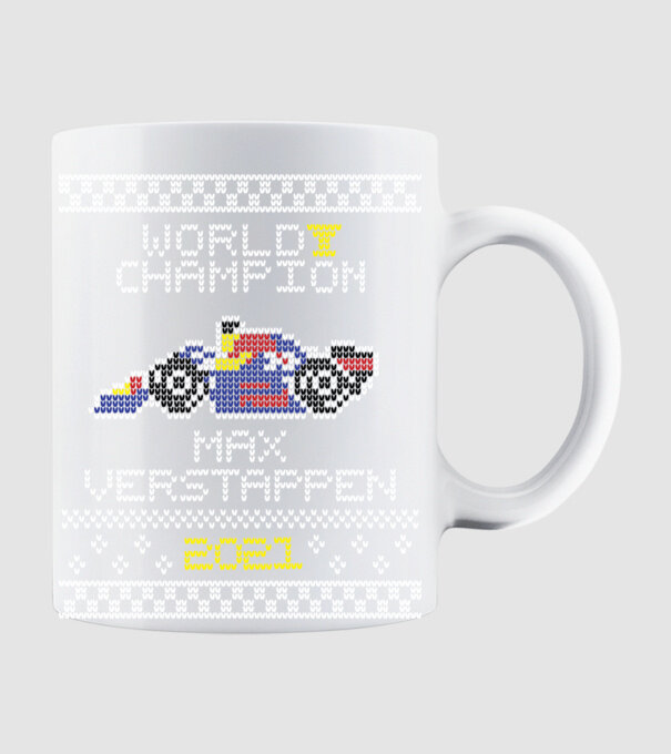 Max Verstappen campion mondial Formula 1 model alb pe tricou